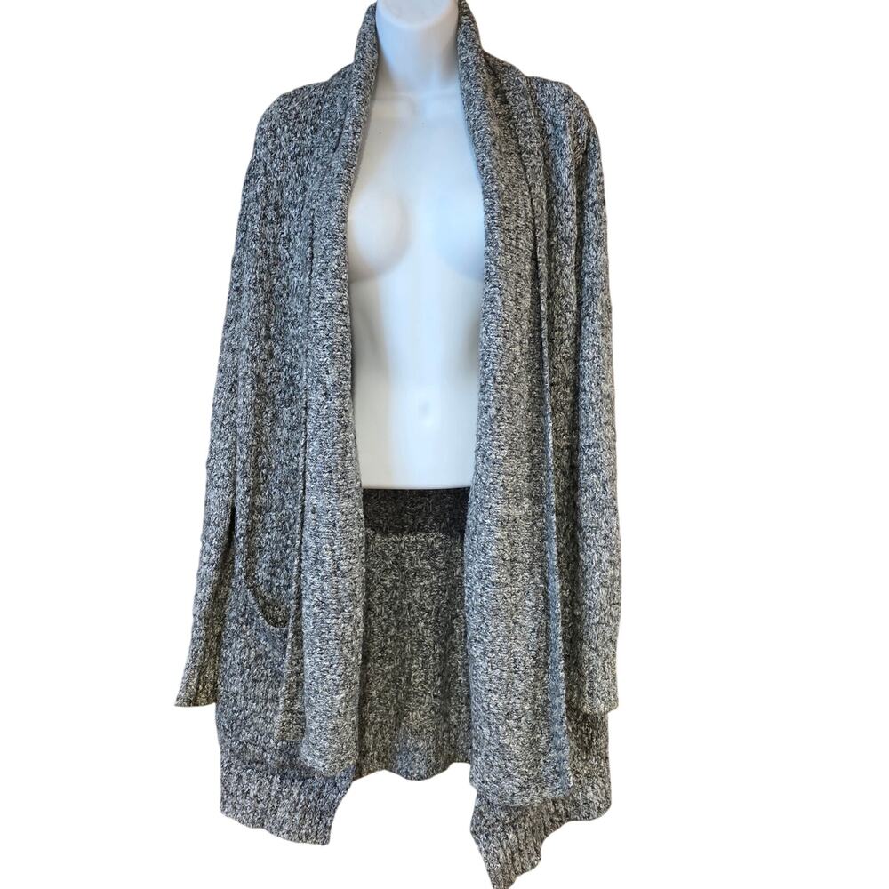Bar III Marled Gray Open-Front Cardigan Sweater sz S